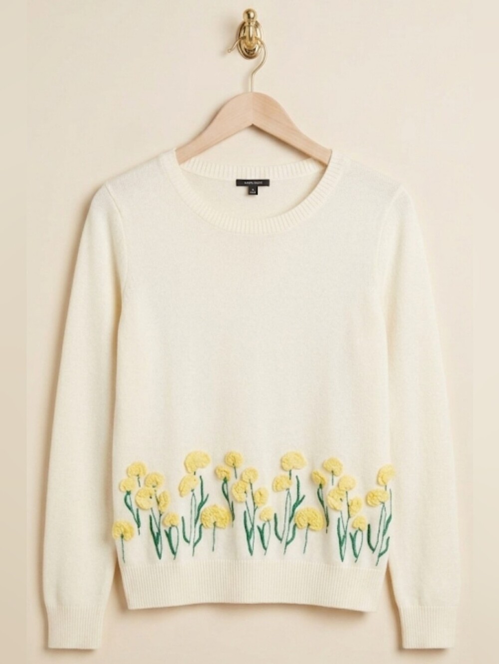 Talbots Floral Embroidered Sweater Medium